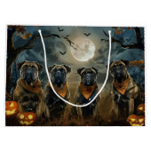 Bullmastiff Halloween Spooky Groot Cadeauzakje (Achterkant)