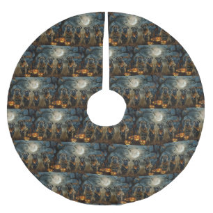 Bullmastiff Halloween Spooky Kerstboom Rok