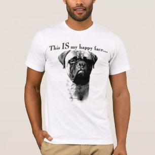 Bullmastiff Happy Face T-shirt