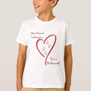 Bullmastiff hart behoort t-shirt