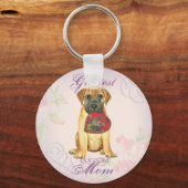Bullmastiff Heart Mam Sleutelhanger (Voorkant)
