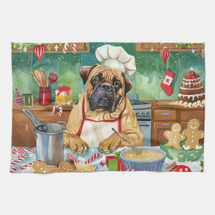 Bullmastiff Holiday Baking: Feestelijke Kerst Theedoek