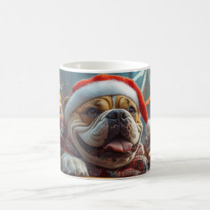 Bullmastiff Hond Achteruitrijden Kerstmis Koffiemok