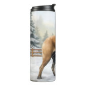 Bullmastiff Hond in Sneeuw Kerstmis Thermosbeker (Gedraaid links)