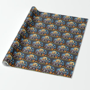 Bullmastiff Honden Pompoen Halloween Grappig Cadeaupapier