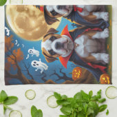 Bullmastiff Honden Pompoen Halloween Grappig Theedoek (Gevouwen)