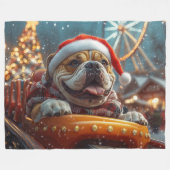 Bullmastiff Hondenroller Onderzetter Kerst Fleece Deken (Voorkant (Horizontaal))