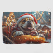 Bullmastiff Hondenroller Onderzetter Kerst Golfhanddoek (Horizontaal)