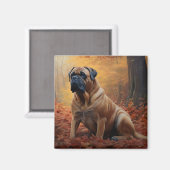 Bullmastiff in herfstbladeren Herfst Inspire Magneet (Voorkant / Achterkant)