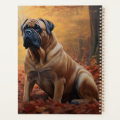 Bullmastiff in herfstbladeren Herfst Inspire Planner (Achterkant)