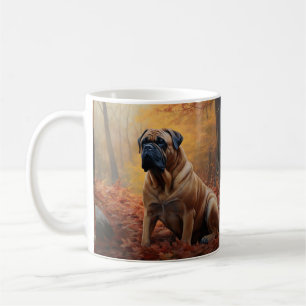 Bullmastiff in Herfstbladeren laten vallen Inspire Koffiemok