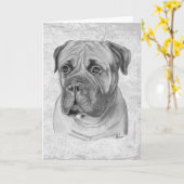 Bullmastiff Kaart (Gele Bloem)