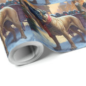 Bullmastiff Kerst Feestelijke Periode  Cadeaupapier (Rol Hoek)