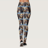 Bullmastiff Kerstfeest Seizoen Leggings (Achterkant)