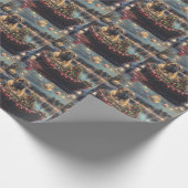 Bullmastiff kerstvakantie cadeaupapier (Hoek)