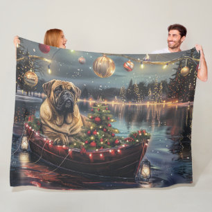 Bullmastiff kerstvakantie fleece deken