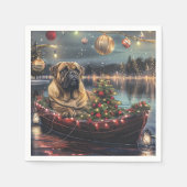 Bullmastiff kerstvakantie servet (Voorkant)
