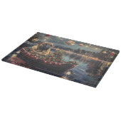 Bullmastiff kerstvakantie snijplank (Hoek)