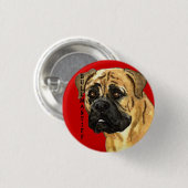 Bullmastiff-kleurenblok Button (Voorkant /achterkant)