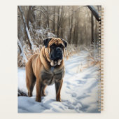 Bullmastiff laat het sneeuwen Kerstmis Planner (Achterkant)