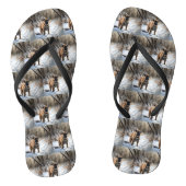 Bullmastiff laat het sneeuwen Kerstmis Teenslippers (Voetbed)