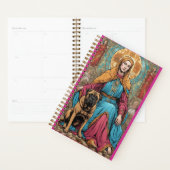 Bullmastiff met heilige planner (Display)