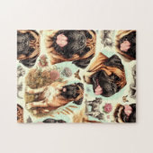 Bullmastiff Naadloos Legpuzzel (Horizontaal)