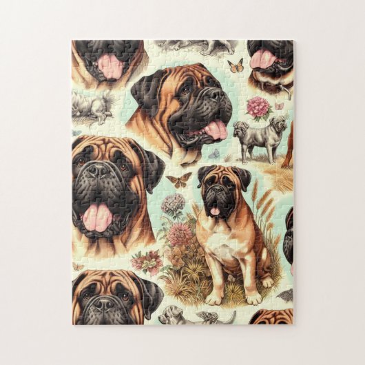 Bullmastiff Naadloos Legpuzzel (Verticaal)
