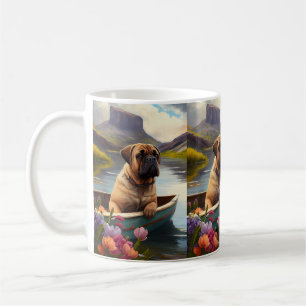 Bullmastiff op een peddel: Een landschappelijk avo Koffiemok