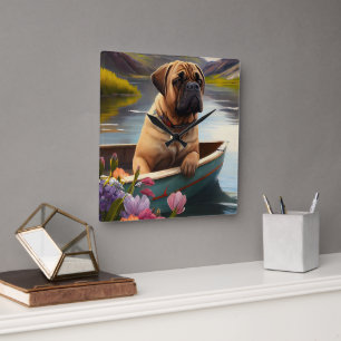 Bullmastiff op een peddel: Een landschapsavontuur Vierkante Klok