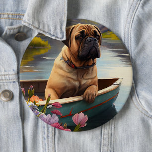 Bullmastiff op een peddel: Een Schilderachtig avon Ronde Button 6,0 Cm