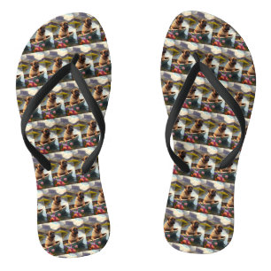Bullmastiff op een peddel: Een Schilderachtig avon Teenslippers