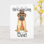 Bullmastiff papa kaart (Gele Bloem)