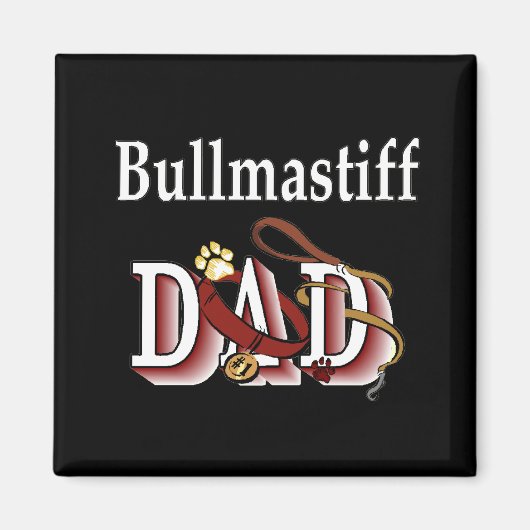 bullmastiff papa Magnet (Devant)