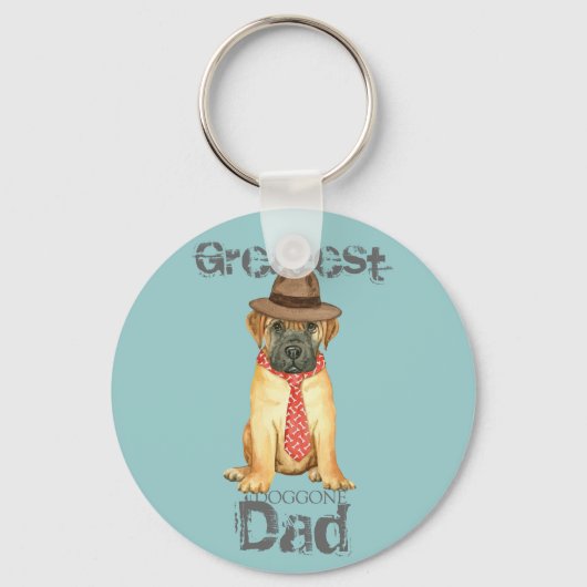 Bullmastiff papa sleutelhanger (Voorkant)