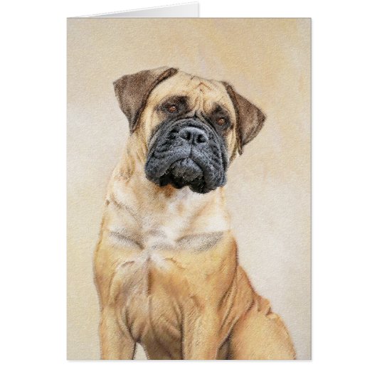 Bullmastiff Peinture - Joli chien d'origine art (Devant)