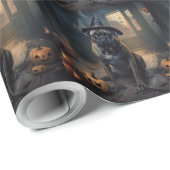 Bullmastiff pompoenen Halloween eng Cadeaupapier (Rol Hoek)