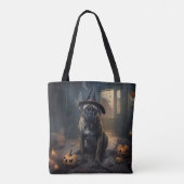 Bullmastiff pompoenen Halloween eng Draagtas (Achterkant)