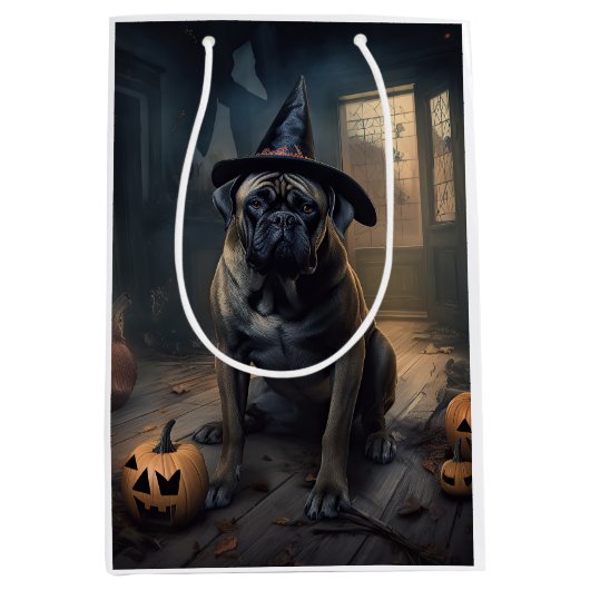 Bullmastiff pompoenen Halloween eng Medium Cadeauzakje (Voorkant)