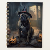 Bullmastiff pompoenen Halloween eng Planner (Voorkant)