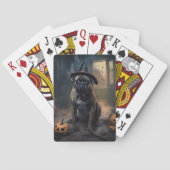Bullmastiff pompoenen Halloween eng Pokerkaarten (Achterkant)