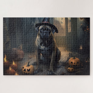 Bullmastiff Pompoenen Halloween Griezelen Legpuzzel