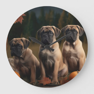 Bullmastiff Puppy Herfst Delight Pompoen Grote Klok