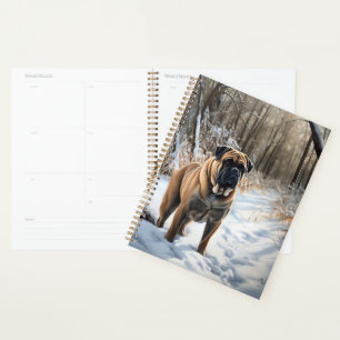 Bullmastiff Qu'il neige Noël
