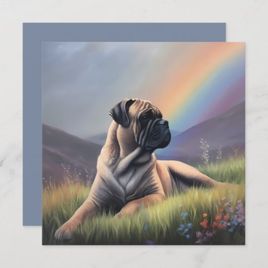 Bullmastiff Rainbow Bridge aangepaste hondennaam (Voorkant / Achterkant)