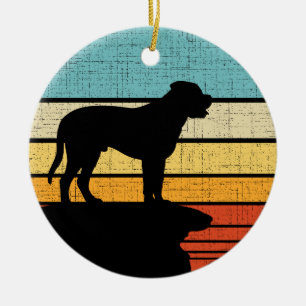 Bullmastiff Retro  Hondenpuppy Eigenaar Keramisch Ornament