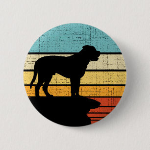 Bullmastiff Retro Hondenpuppy Eigenaar Ronde Button 5,7 Cm