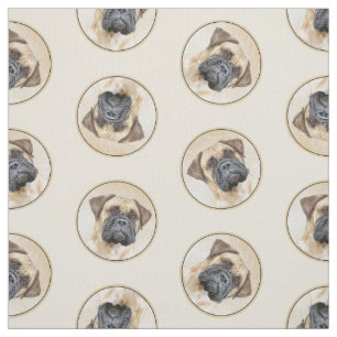 Bullmastiff Schilderij Fawn Red Sable Schattigee D Stof