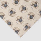 Bullmastiff Schilderij Fawn Red Sable Schattigee D Tissuepapier (Detail)