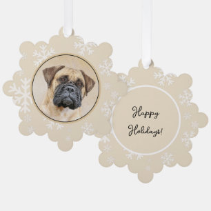 Bullmastiff Schilderij - Mooie Originele Honden Ku Ornament Kaart